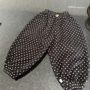 Kids Balloon Polka Dot Black Pants